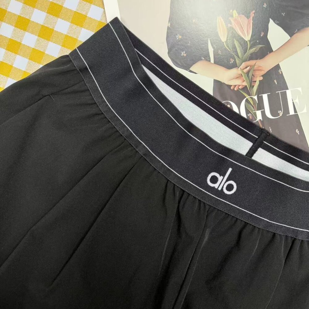 Black Alo Yoga Women's Casual Wide-Leg Pants 🔅🧘Trouser (Regular) - Picture 4 of 9